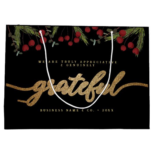 Zahlloses modernes Schriftzug Holly-Pine-Geschäfts Große Geschenktüte (Rückseite)