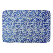 Zahlreiche kleine Plätze, blaue Farbtöne Badematte (Vorderseite)
