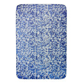 Zahlreiche kleine Plätze, blaue Farbtöne Badematte (Vorderseite Vertikal)