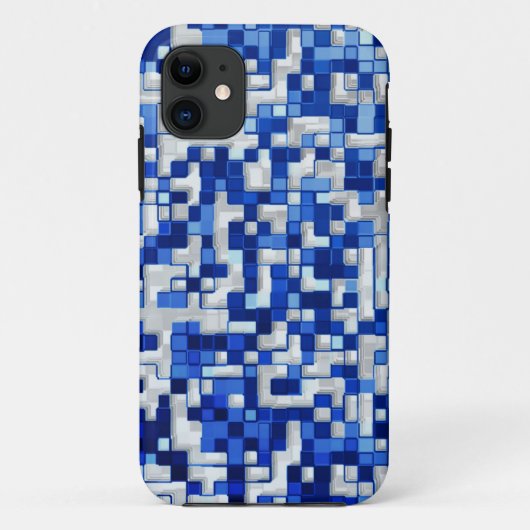 Zahlreiche kleine Plätze, blaue Farbtöne Case-Mate iPhone Hülle (Rückseite)