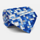 Zahlreiche kleine Plätze, blaue Farbtöne Krawatte (Gerollt)