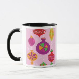 Zahlreiche Weihnachtsdekoration illustriert im Tasse