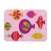 Zahlreiche Weihnachtsdekorationen illustriert Magnet (Horizontal)