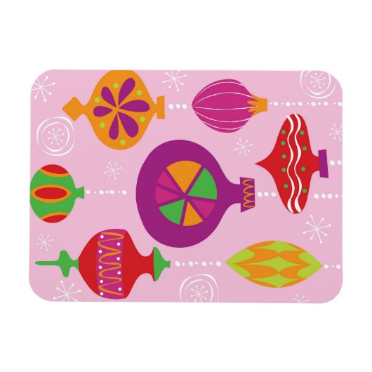 Zahlreiche Weihnachtsdekorationen illustriert Magnet (Horizontal)