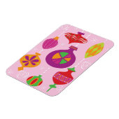 Zahlreiche Weihnachtsdekorationen illustriert Magnet (Linke Seite)