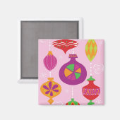 Zahlreiche Weihnachtsdekorationen illustriert Magnet (Vorderseite/Rückseite)