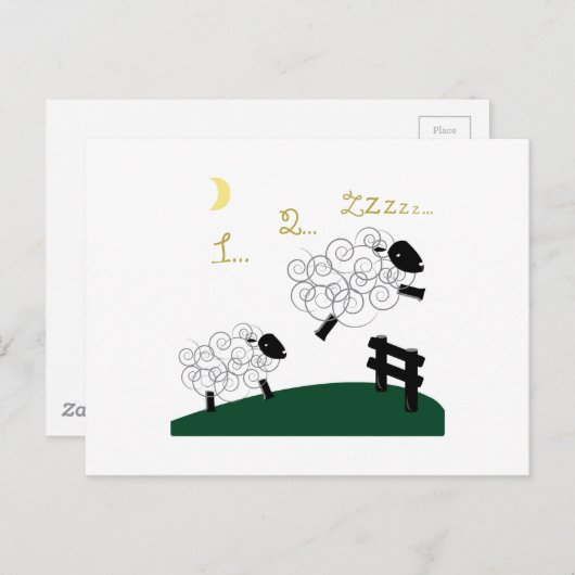 Zählschaf Postkarte (Vorne/Hinten)