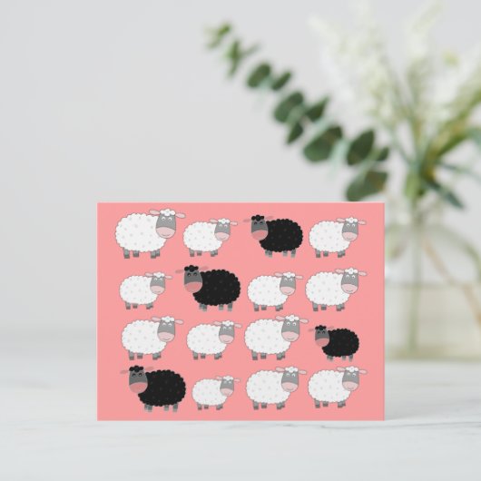 Zählschaf Postkarte (Stehend Vorderseite)