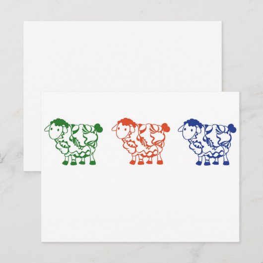 Zählschaf Postkarte (Vorne/Hinten)