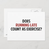 Zählt Laufen zu spät als Übung? Postkarte (Vorne/Hinten)
