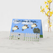 "zählt Schafe" Denken Sie an Ihre Grußkarte Karte (Gelbe Blume)