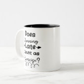 Zählt zu spät als Übung Zweifarbige Tasse (Vorderseite Links)