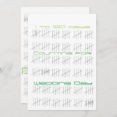 Zähltage mit Sticks Einladung (Vorne/Hinten)