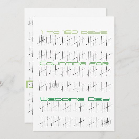 Zähltage mit Sticks Einladung (Vorne/Hinten)