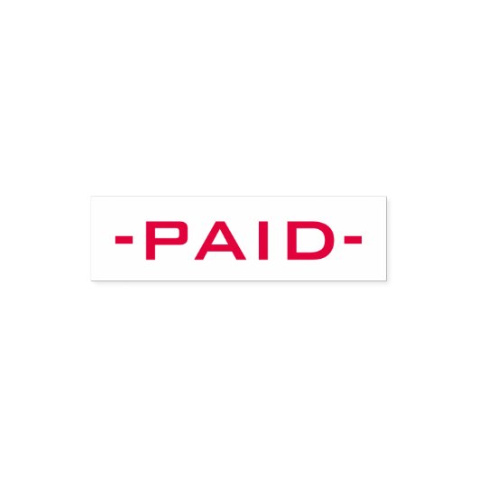 -ZAHLTE Briefmarke aus Kautschuk Permastempel (Design)