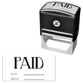 ZAHLTE Karo Nummer Allgemeines Geschäft Permastempel (Beispiel)