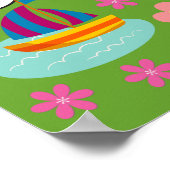 Zählung 1 bis 10 in Englisch Poster (Ecke)