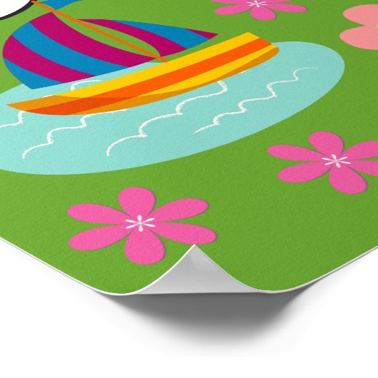 Zählung 1 bis 10 in Englisch Poster (Ecke)