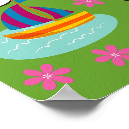 Zählung 1 bis 10 in Französisch Poster (Ecke)