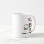 Zählung der eingebildeten Schafe Kaffeetasse (VorderseiteRechts)