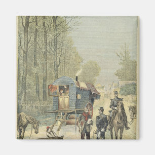 Zählung der Reisender in Frankreich Magnet