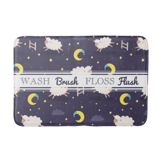 Zählung der Schaf-Bad-Matte Badematte (Vorderseite)