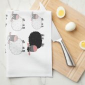 Zählung der Schafe Geschirrtuch (Viertel Falte)