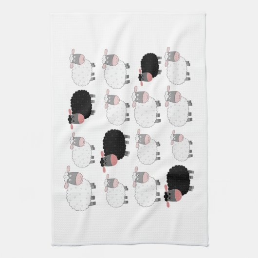 Zählung der Schafe Geschirrtuch (Vertikal)