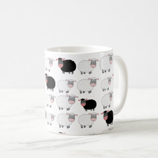 Zählung der Schafe Kaffeetasse (VorderseiteRechts)