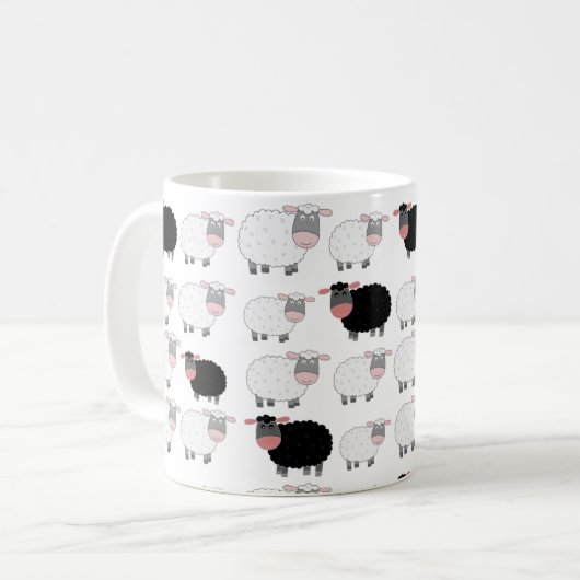 Zählung der Schafe Kaffeetasse (Vorderseite Links)