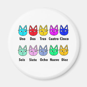 Zählung der spanischen Katzen Magnet