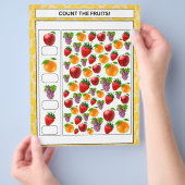 ZÄHLUNG DES ARBEITSBLATTS FÜR KINDER FLYER (Hand)