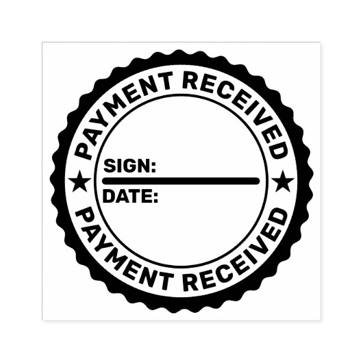 ZAHLUNG ERHALTEN ZEITPUNKT DER ERSTEN RUBBERN-BRIE GUMMISTEMPEL (Prägung)