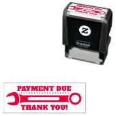 Zahlung fällig Vielen Dank! WRENCH-Briefmarke Permastempel (Beispiel)