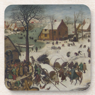 Zählung in Bethlehem durch Pieter Bruegel Untersetzer