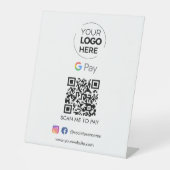 Zahlung mit dem Google Pay QR Code | Zur Bezahlung Sockelschild (Vorderseite)