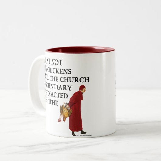 Zählung nicht Thy Huhn-Tasse Zweifarbige Tasse (Vorderseite Links)