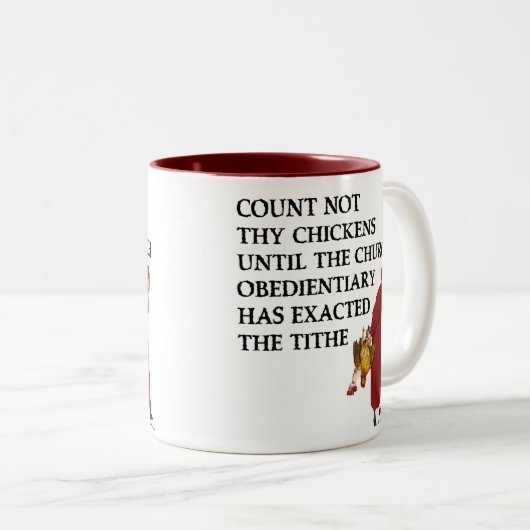 Zählung nicht Thy Huhn-Tasse Zweifarbige Tasse (VorderseiteRechts)