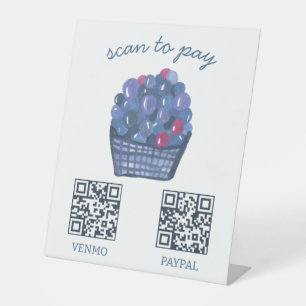 ZAHLUNG QR CODE Bauernhofstand Bauernmarktstand Sockelschild