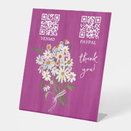 ZAHLUNG QR CODE Blumenladen Blumen Bauernmarkt Sockelschild