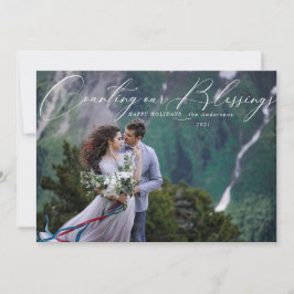 Zählung unserer Segen Urlaubsfotokarte Feiertagskarte