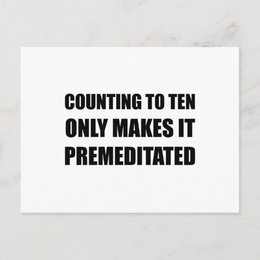 Zählung zehn vorsätzlich postkarte (Vorderseite)