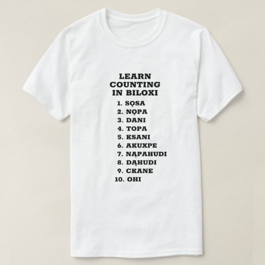 Zählung zu 10 i Biloxi T-Shirt (Design vorne)