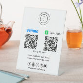 Zahlung Zwei QR-Codes | Zur Bezahlung scannen | Fi Sockelschild (In Situ)