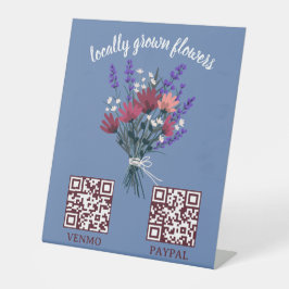 ZAHLUNGS-QR-CODE Blumenladen Blumen Bauernmarkt Sockelschild