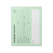 Zahlungsbeleg Geschäftslogo Notizblock (Rotiert)