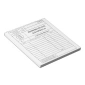 Zahlungseingang Notizblock (angewinkelt)