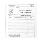 Zahlungseingang Notizblock (Vorderseite)