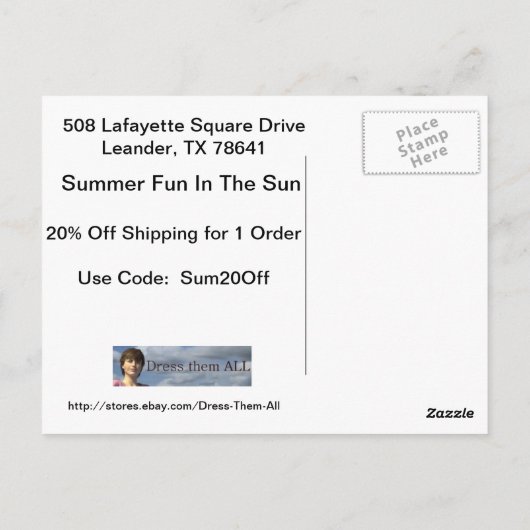 Zahlungskarte 2 postkarte (Rückseite)