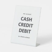 Zahlungsmethode Beruflich Sockelschild (Vorderseite)